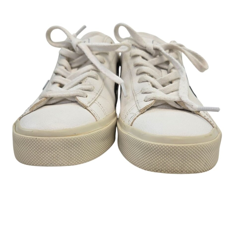 Veja Campo Leather Sneakers in Black/White Size 7 - Picture 5 of 9